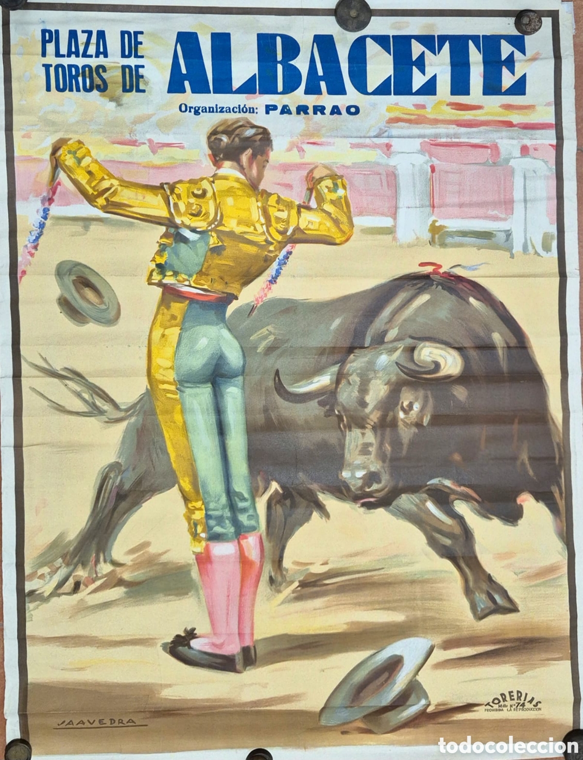 Carteles toros: CARTEL DE CORRIDA DE TOROS EN ALBACETE. - Foto 1