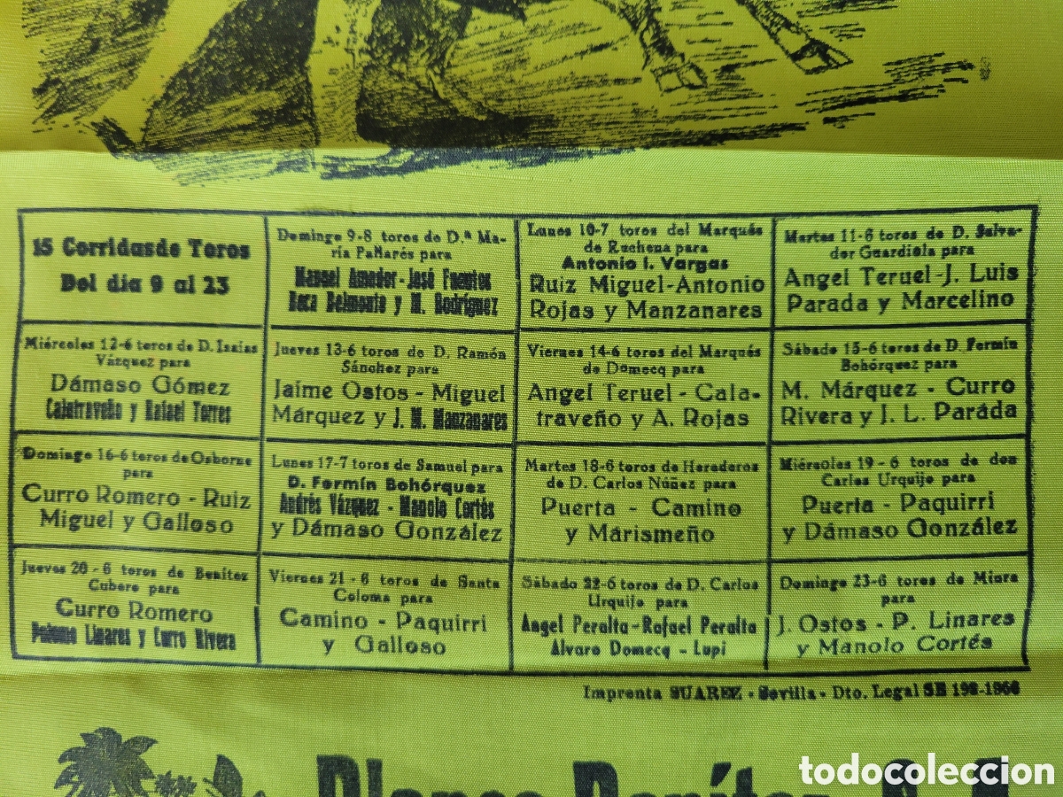 Carteles toros: CARTEL DE TOROS PROGRAMA FERIA DE ABRIL DE SEVILLA 1972 - Foto 2