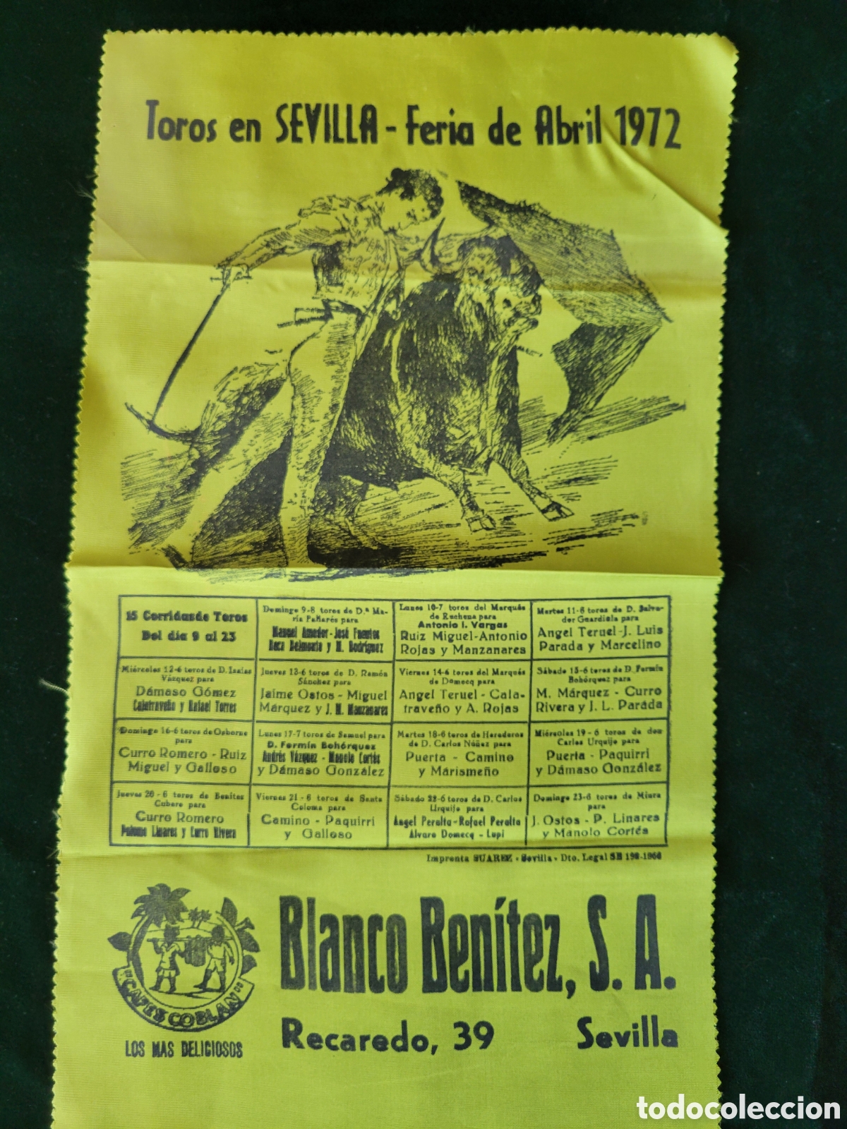 Carteles toros: CARTEL DE TOROS PROGRAMA FERIA DE ABRIL DE SEVILLA 1972 - Foto 1