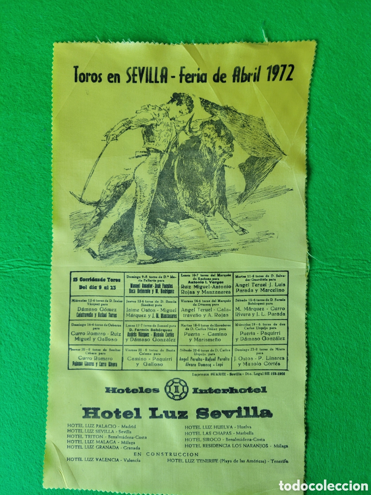 Carteles toros: CARTEL DE TOROS PROGRAMA FERIA DE ABRIL DE SEVILLA 1972 - Foto 1