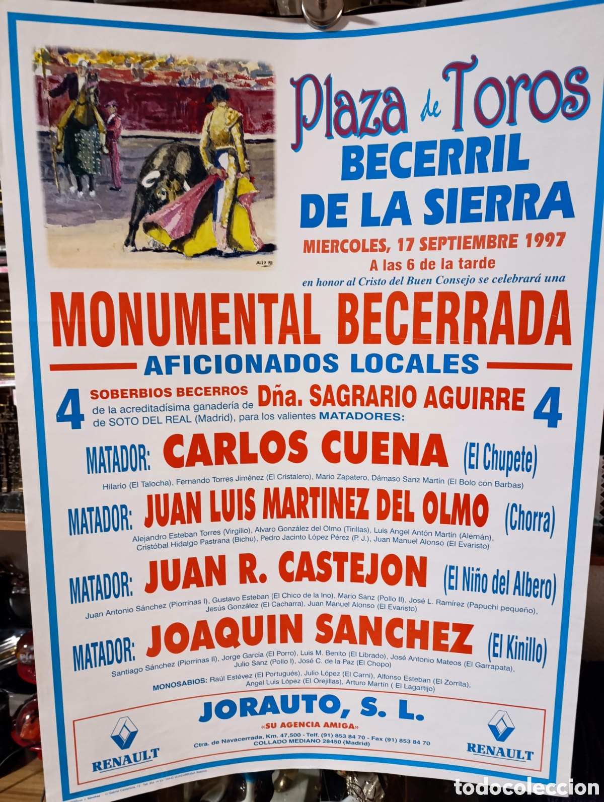 Carteles toros: Plaza de Toros de Becerril de la Sierra, Madrid. - Foto 1