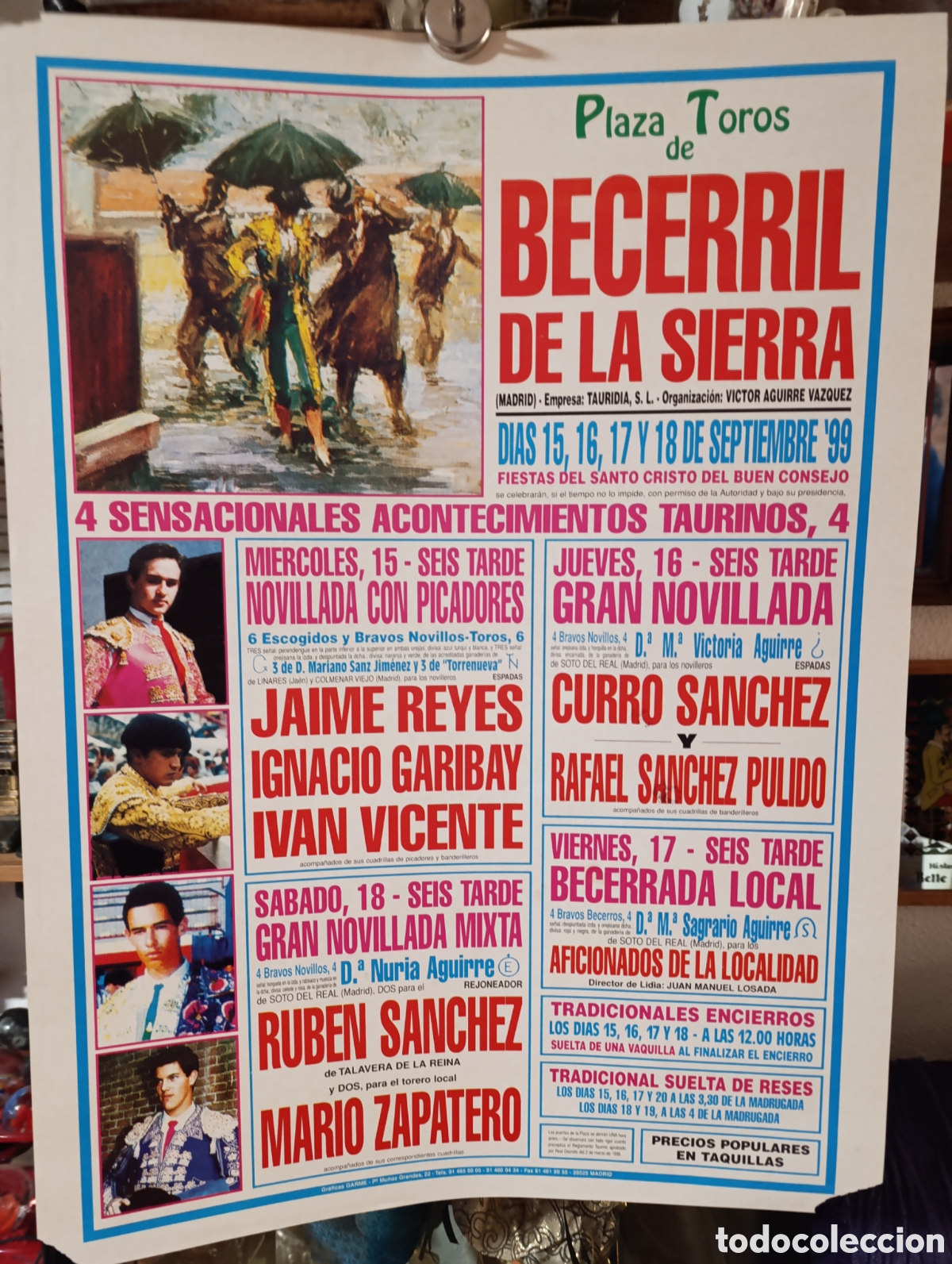 Carteles toros: Plaza de Toros de Becerril de la Sierra (Madrid) - Foto 1