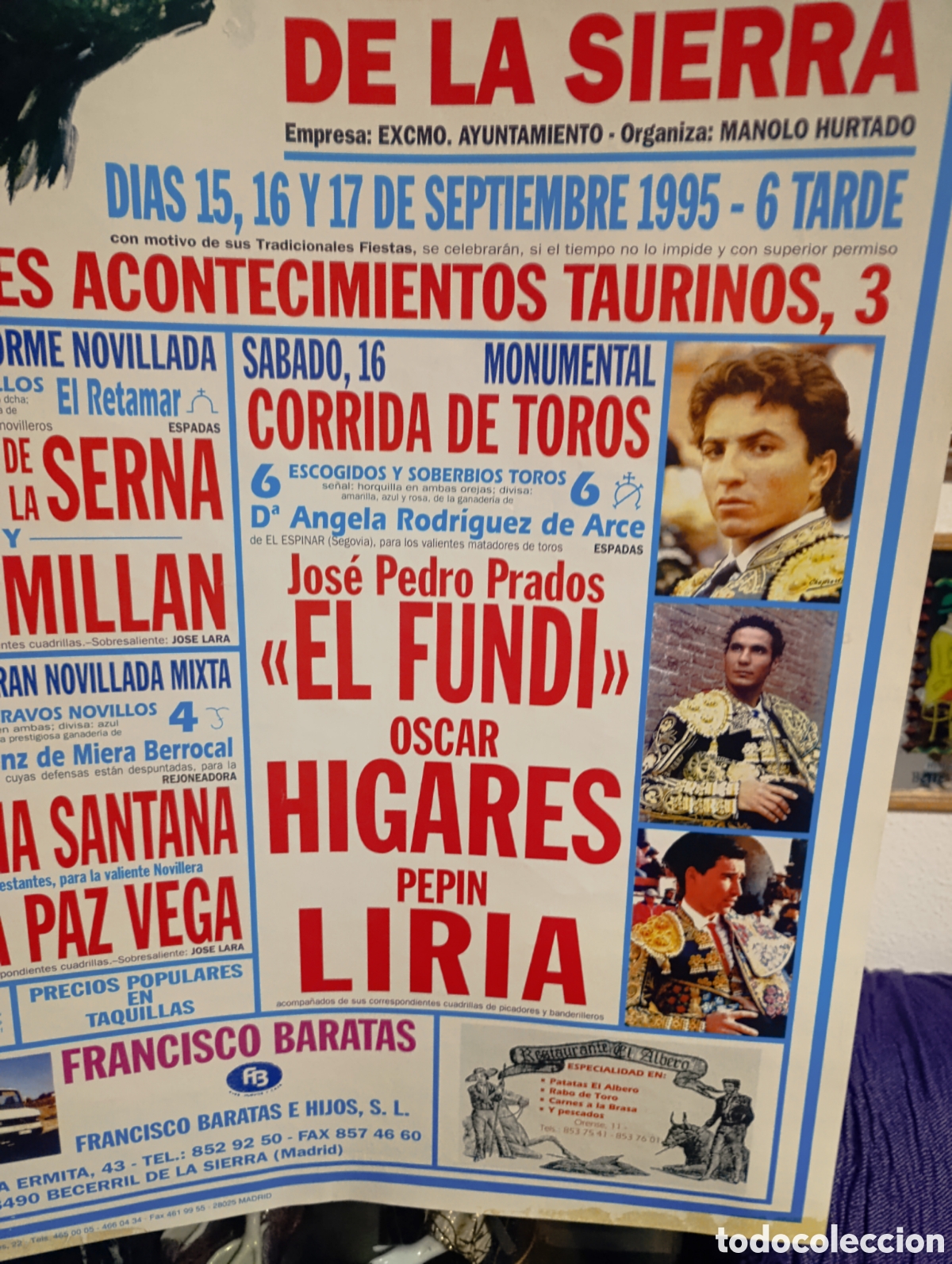 Carteles toros: Plaza de Toros de Becerril de la Sierra (Madrid) - Foto 3
