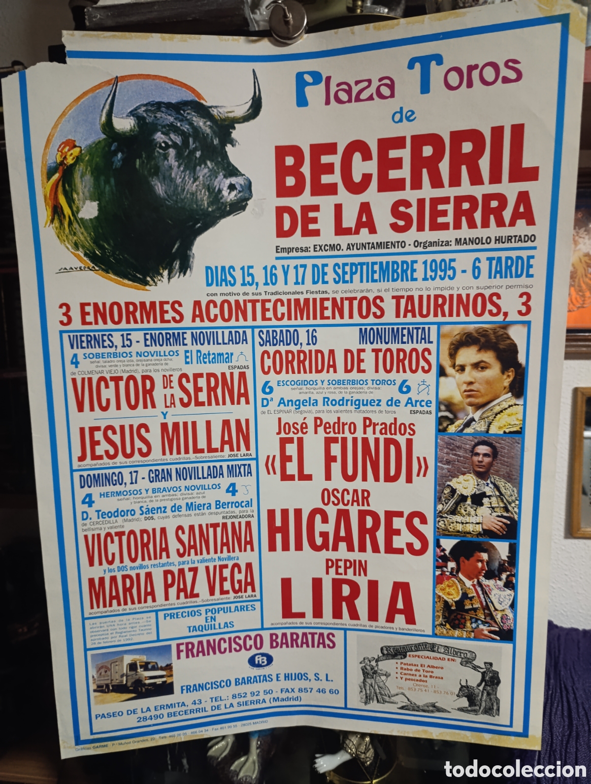 Carteles toros: Plaza de Toros de Becerril de la Sierra (Madrid) - Foto 1