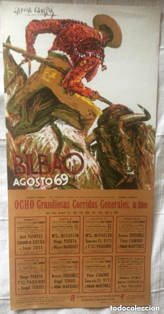 Carteles toros: CARTEL DE TOROS BILBAO 1969 - Foto 1