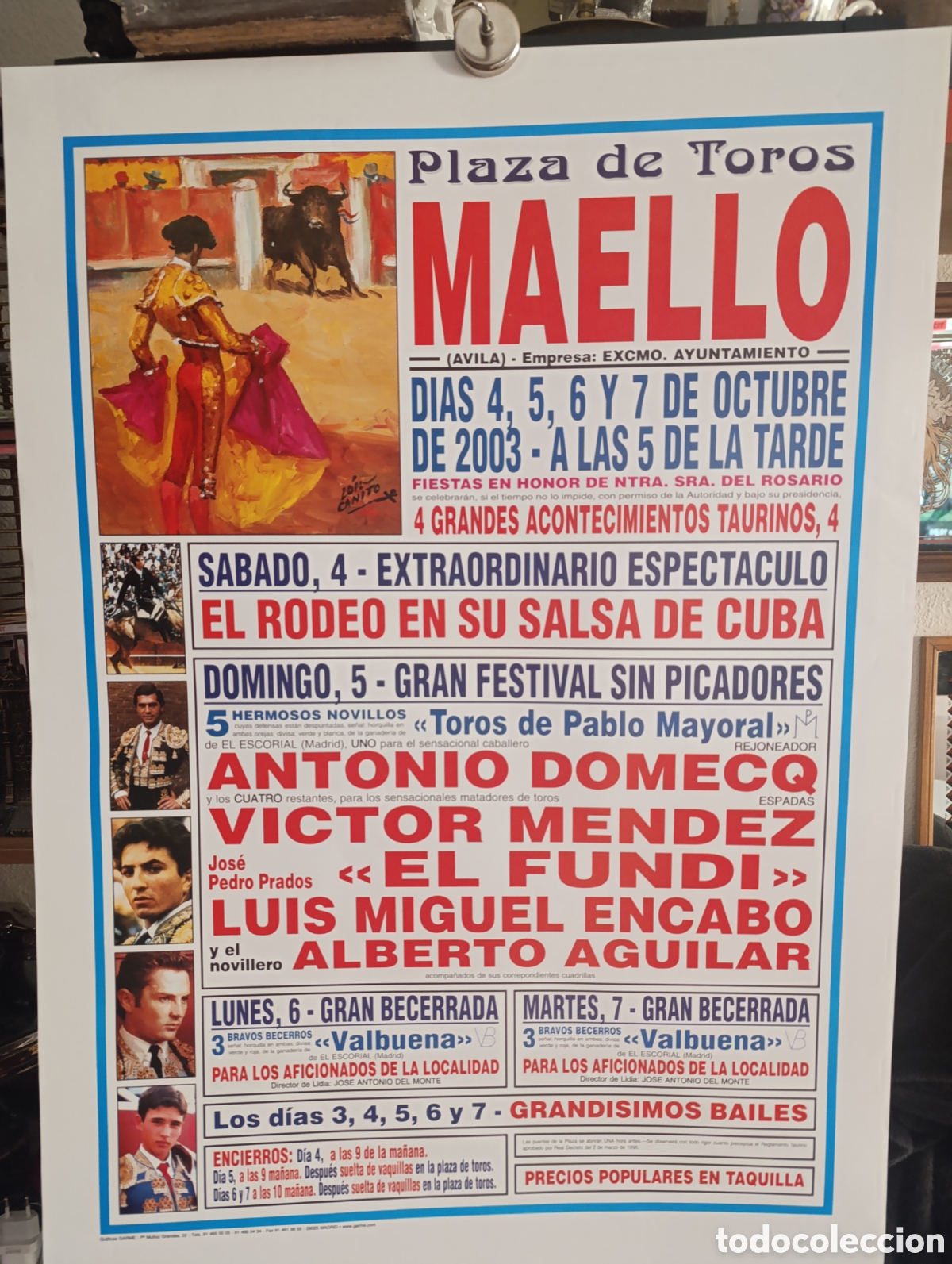 Carteles toros: Plaza de Toros de Maello (&Aacute;vila) - Foto 1
