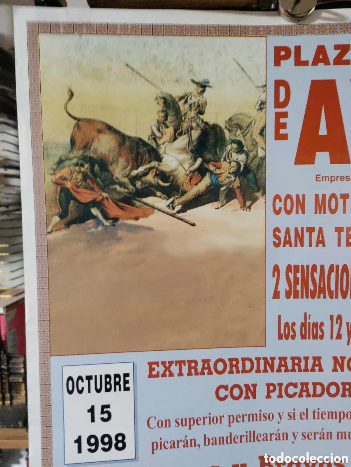 Carteles toros: Plaza de Toros de &Aacute;vila en octubre de 1998 - Foto 2