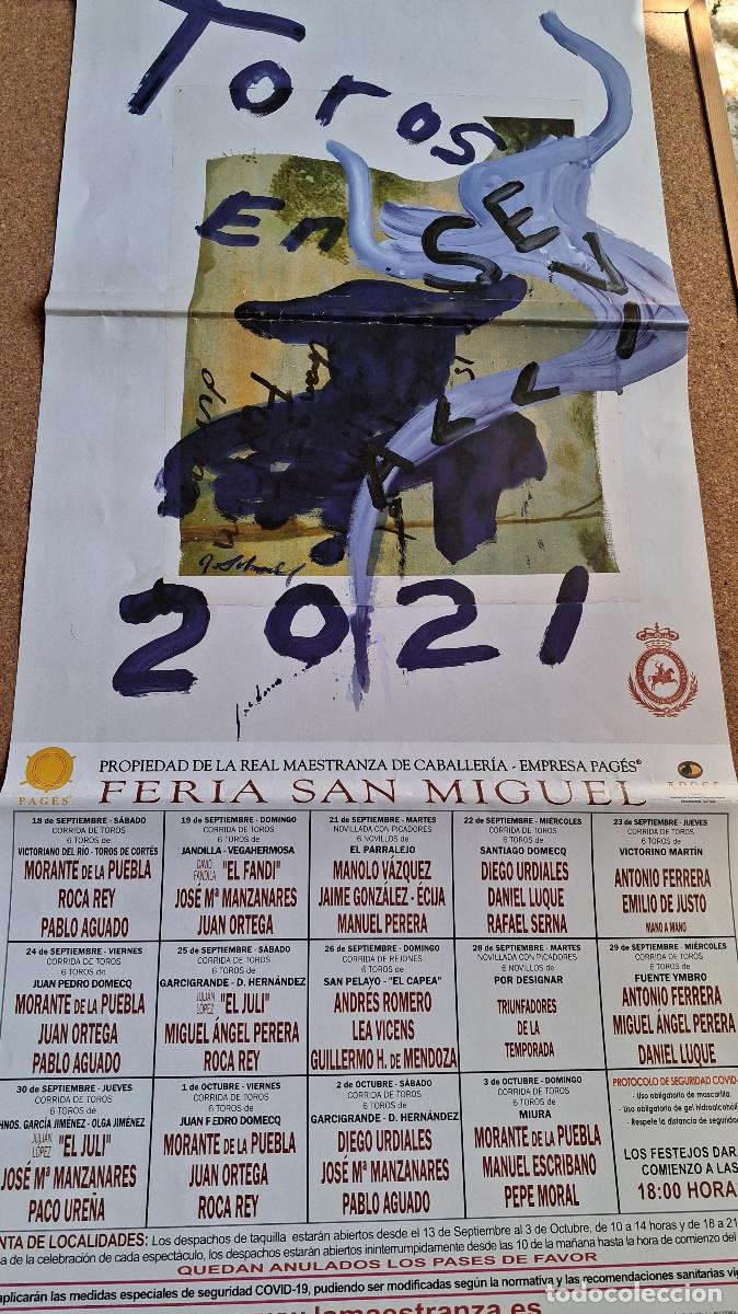 Carteles Toros: Cartel de toros. Sevilla. Feria de San Miguel 2021. 18 de septiembre a 3 de octubre.