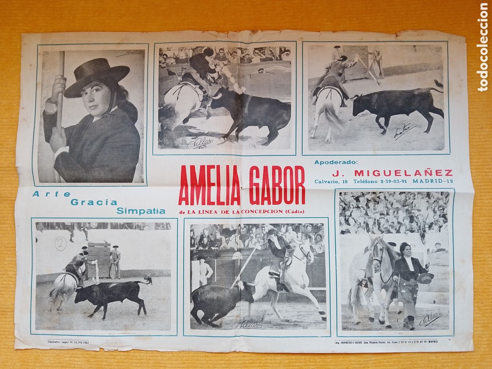 Carteles Toros: CARTEL AMELIA GABOR LA LINEA DE LA CONCEPCION CADIZ