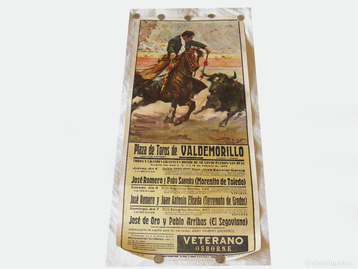 Carteles Toros: CARTEL DE TOROS DE LA PLAZA DE TOROS DE VALDEMORILLO. 1965. FIESTAS DE SAN BLAS
