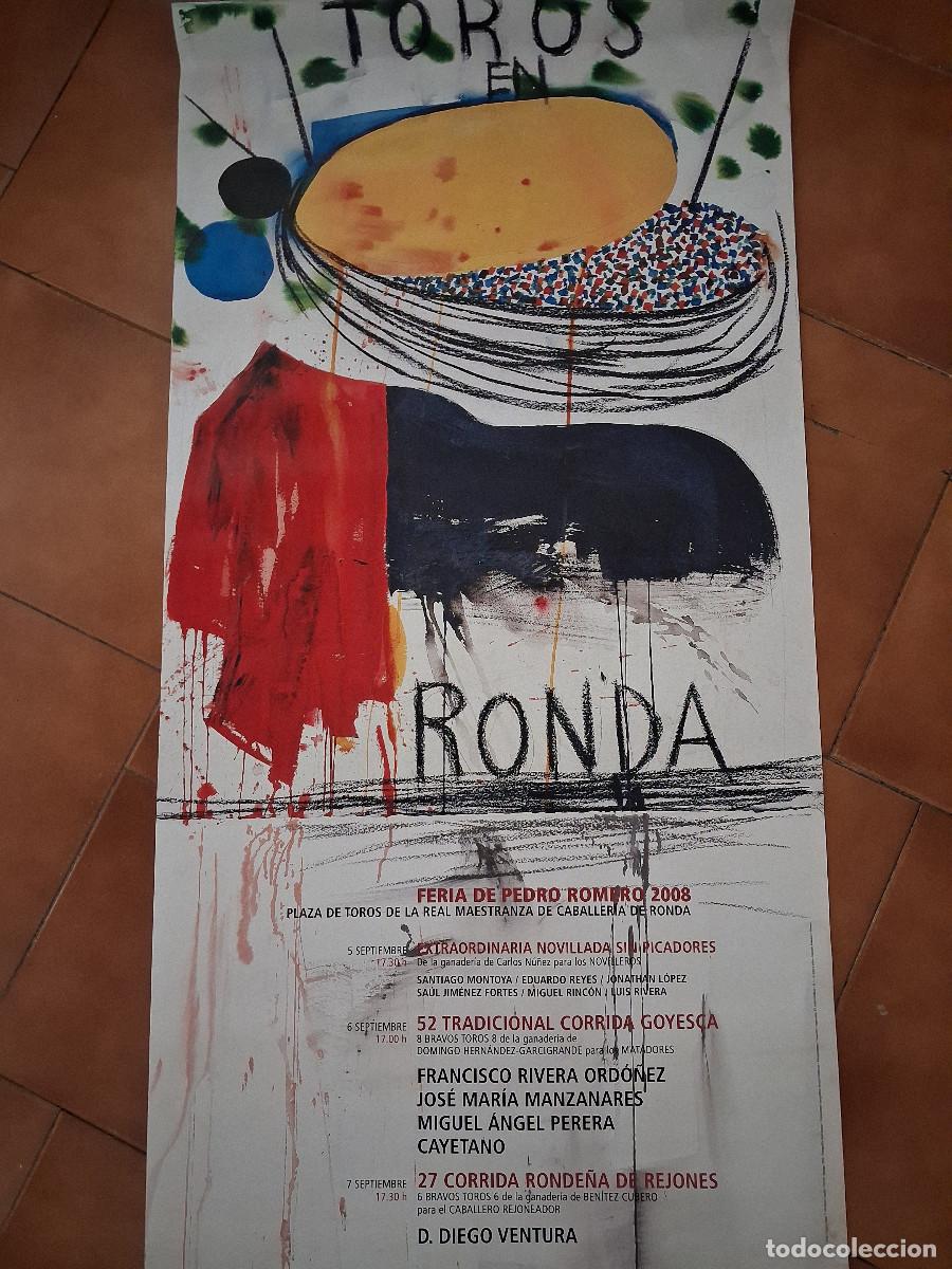 Carteles Toros: Cartel de toros. Ronda. 5 a 7 septiembre 2008. Novillada, Corrida Goyesca y corrida de rejones.