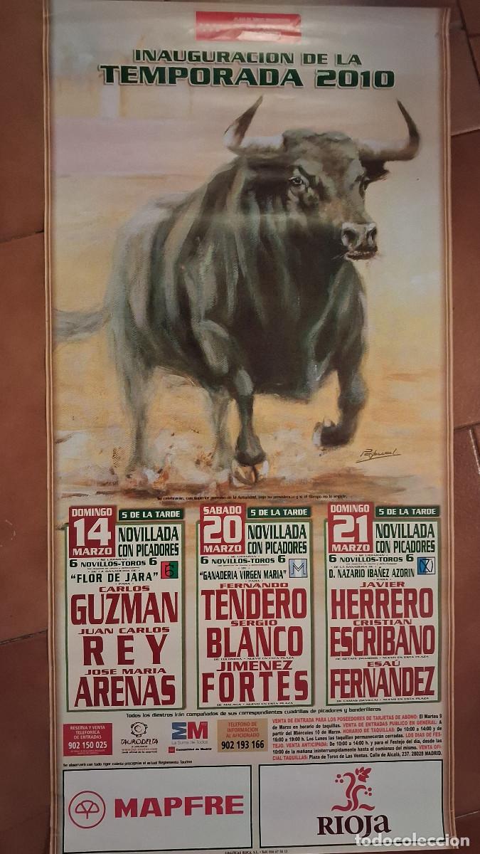 Affissi Tauromachia: Cartel de toros. Madrid. Inauguraci&oacute;n de la temporada 2010. 14, 20 y 21 marzo.