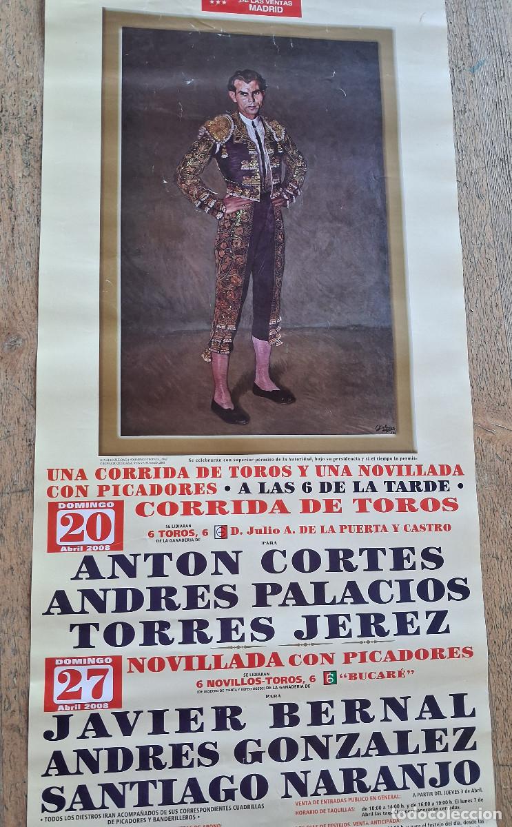 Carteles Toros: Cartel de toros. Madrid. 20 y 27 abril 2008. Corrida y novillada.