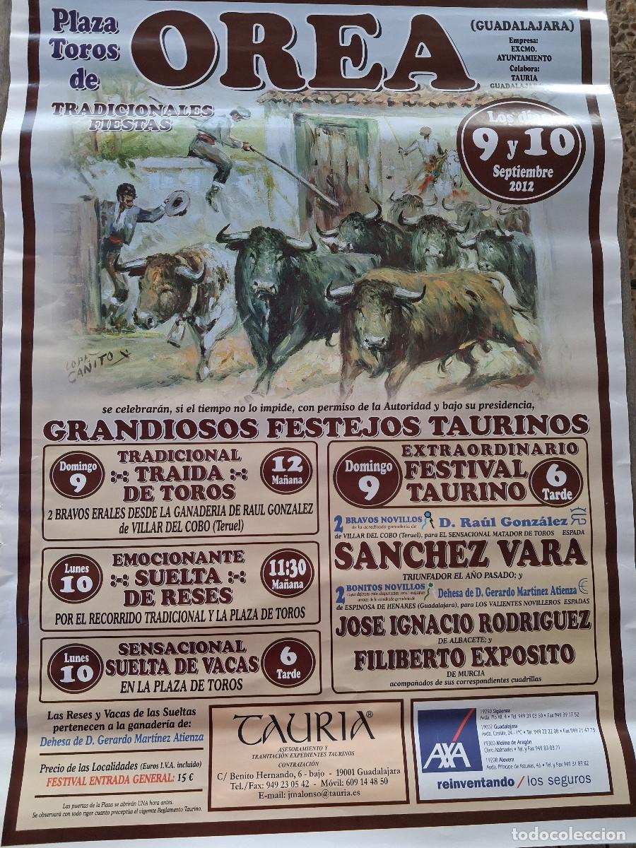 Carteles Toros: Cartel de toros. Orea. 9 y 10 septiembre 2012. Traida de toros, suelta de reses, festival taurino.