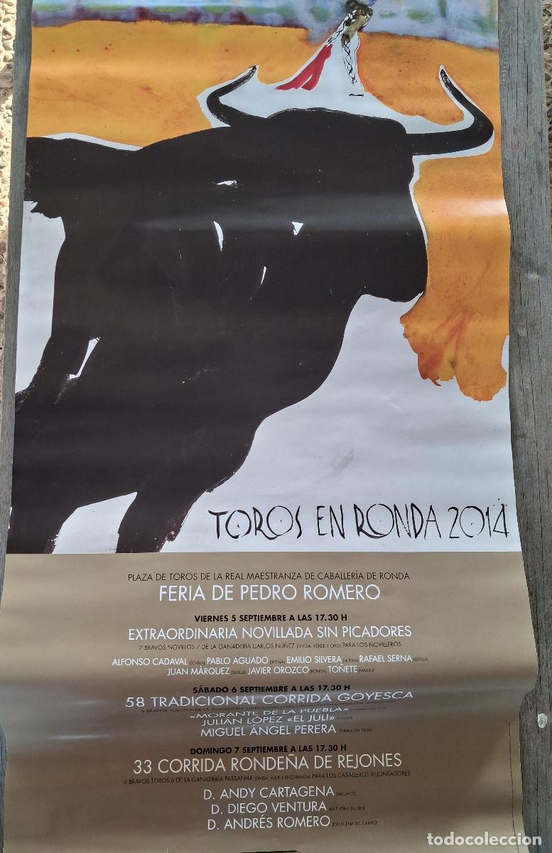 Carteles Toros: Cartel de toros. Ronda. 5 a 7 septiembre 2014. Novillada, Corrida Goyesca y corrida de rejones.