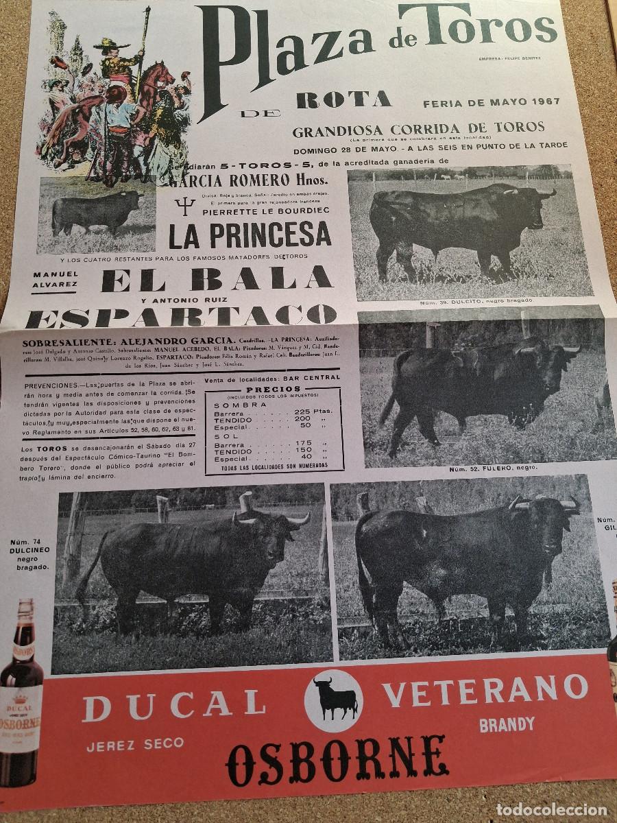 Carteles Toros: Cartel de toros. Rota. 28 mayo 1967. Manuel &Aacute;lvarez El Bala y Antonio Ruiz Espartaco.