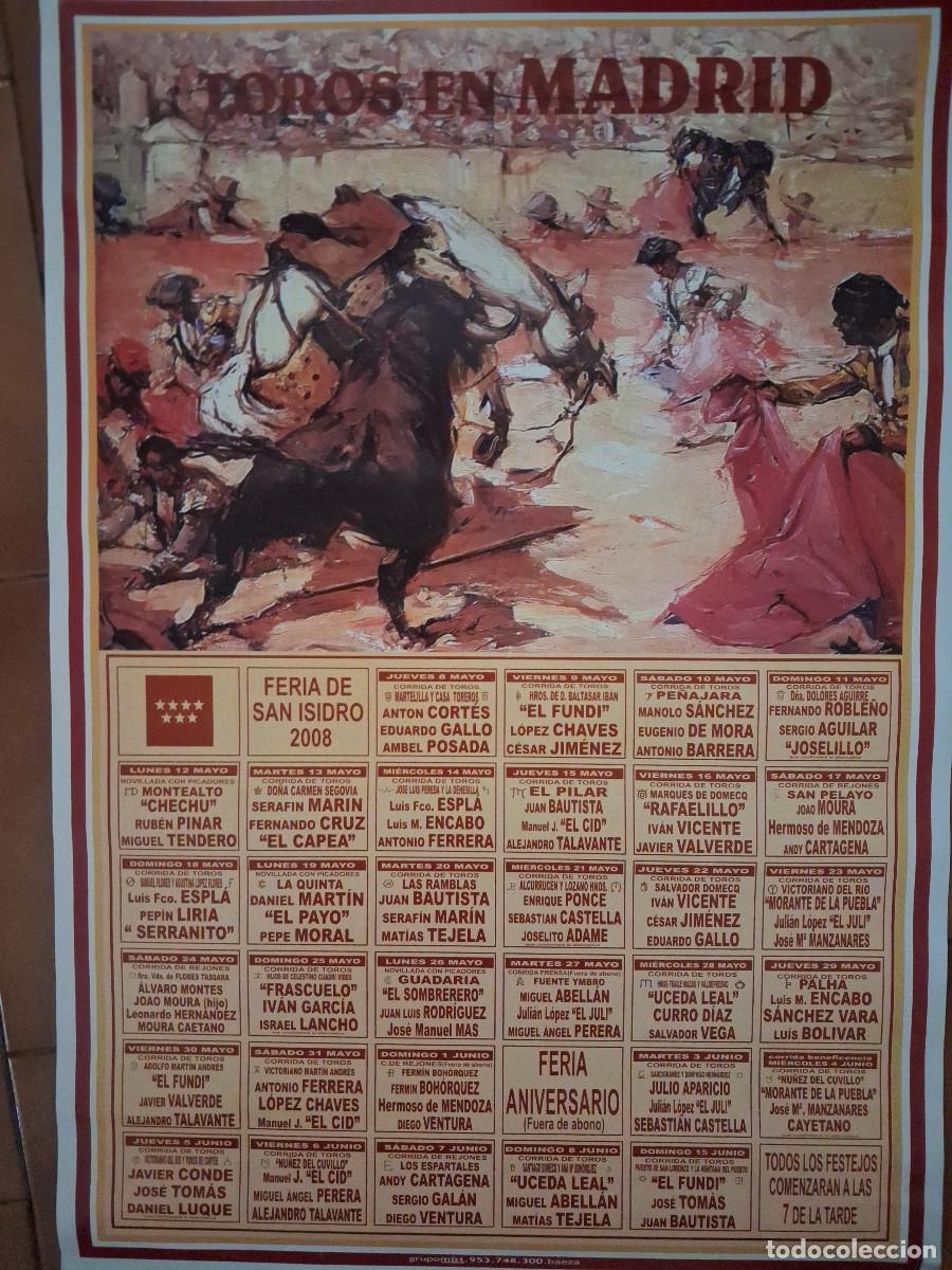 Carteles Toros: Cartel de toros. Madrid. Feria de San Isidro 2008. 18 corridas, 2 de rejones y 3 novilladas.