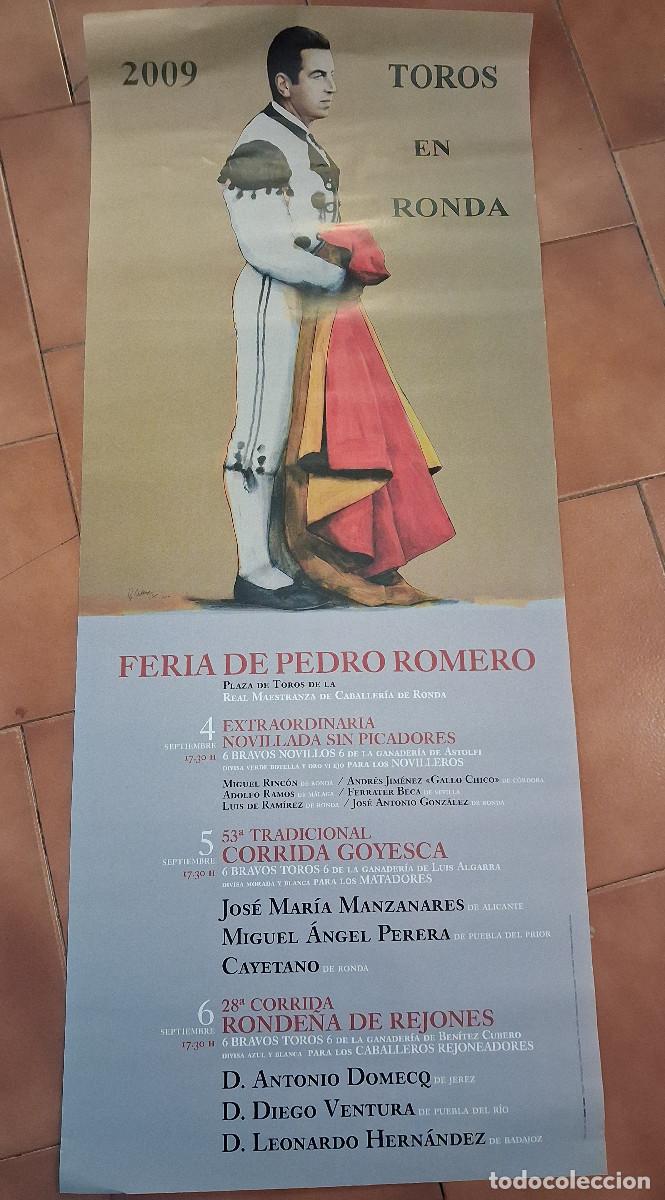 Carteles Toros: Cartel de toros. Ronda. 4 a 6 septiembre 2009. Feria de Pedro Romero.
