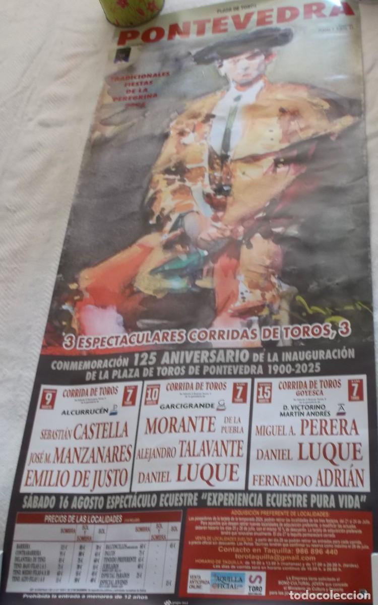 Carteles Toros: cartel poster toros fiestas de la peregrina 2025 Pontevedra