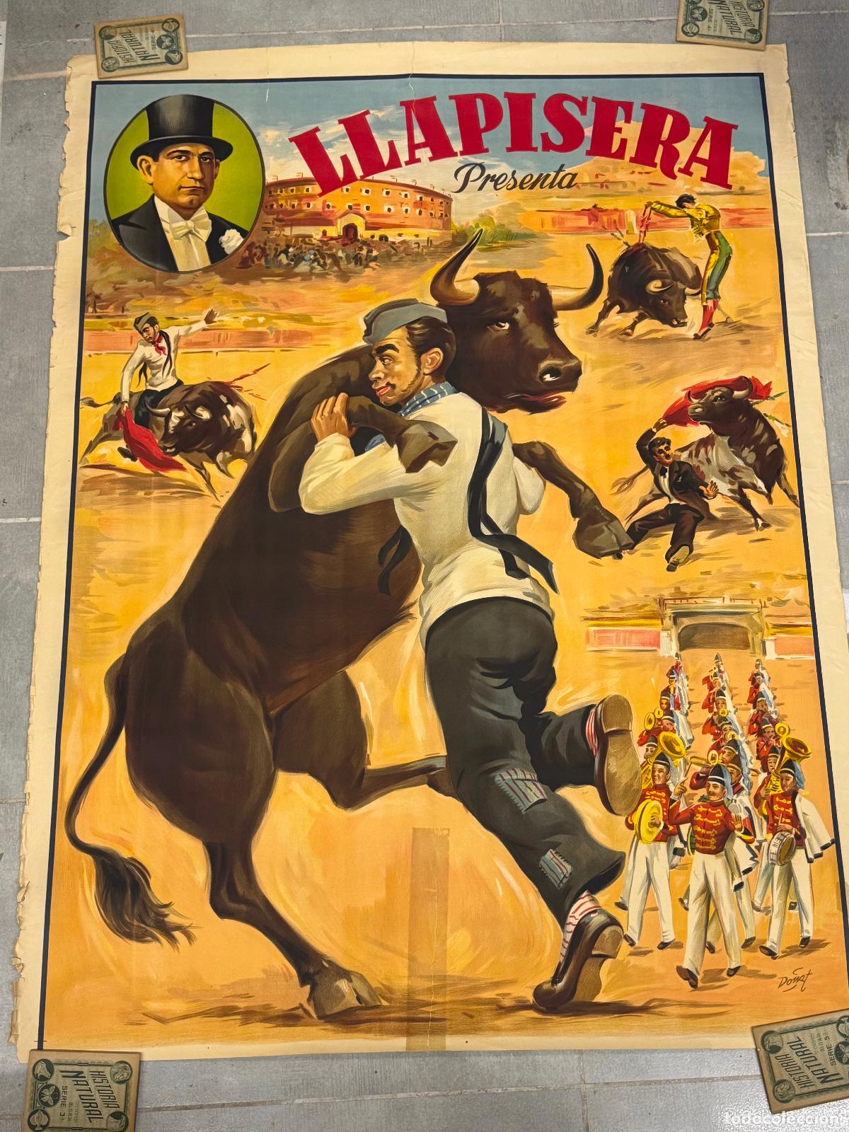 Carteles Toros: LLAPISERA PRESENTA CANTINFLAS EN LOS TOROS - CARTEL ANTIGUO - ORIGINAL - VER FOTOS