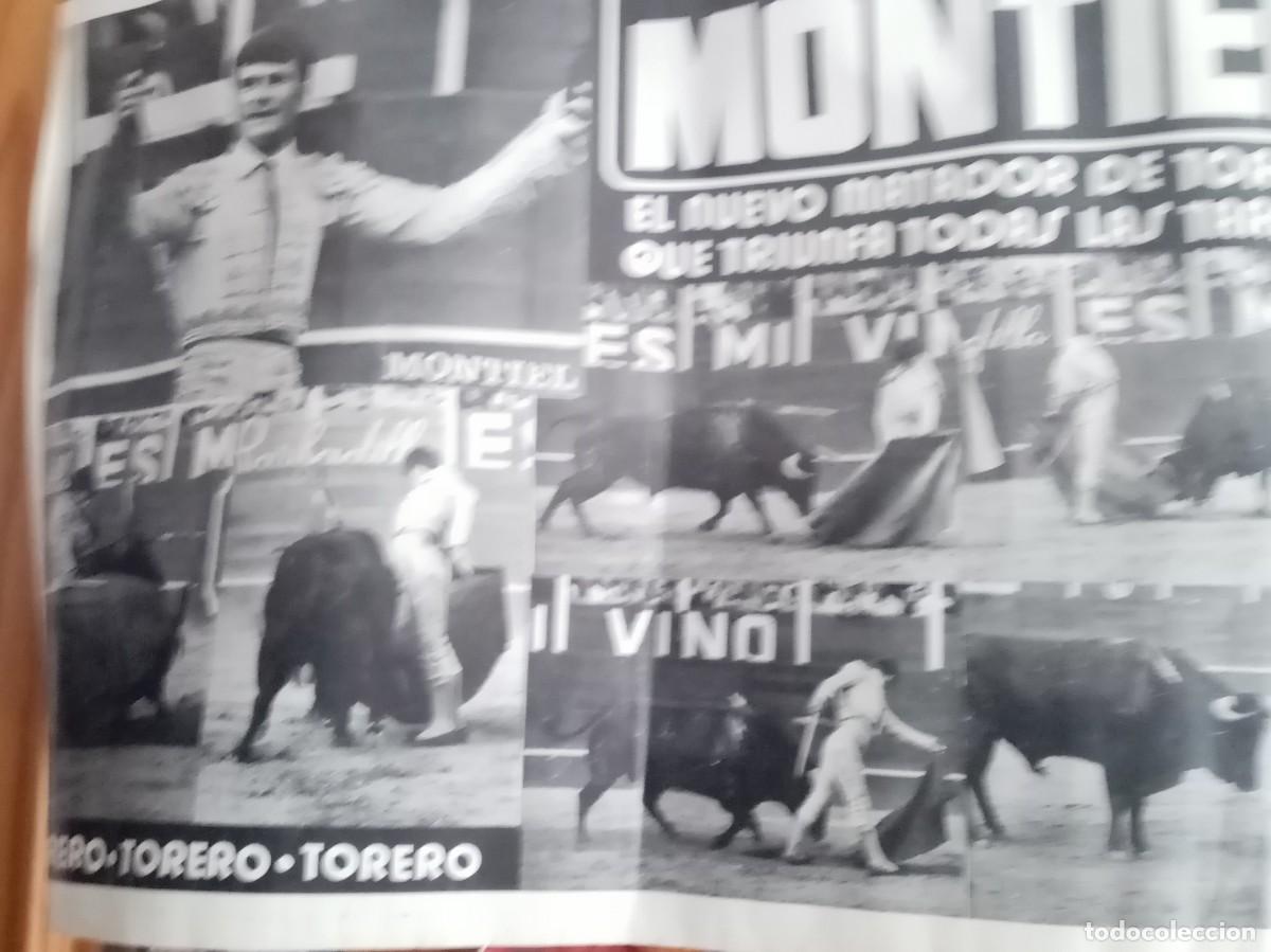 Carteles Toros: CARTEL DE JUAN MONTIEL MEDIDA 45 X 65 A&Ntilde;O 1975