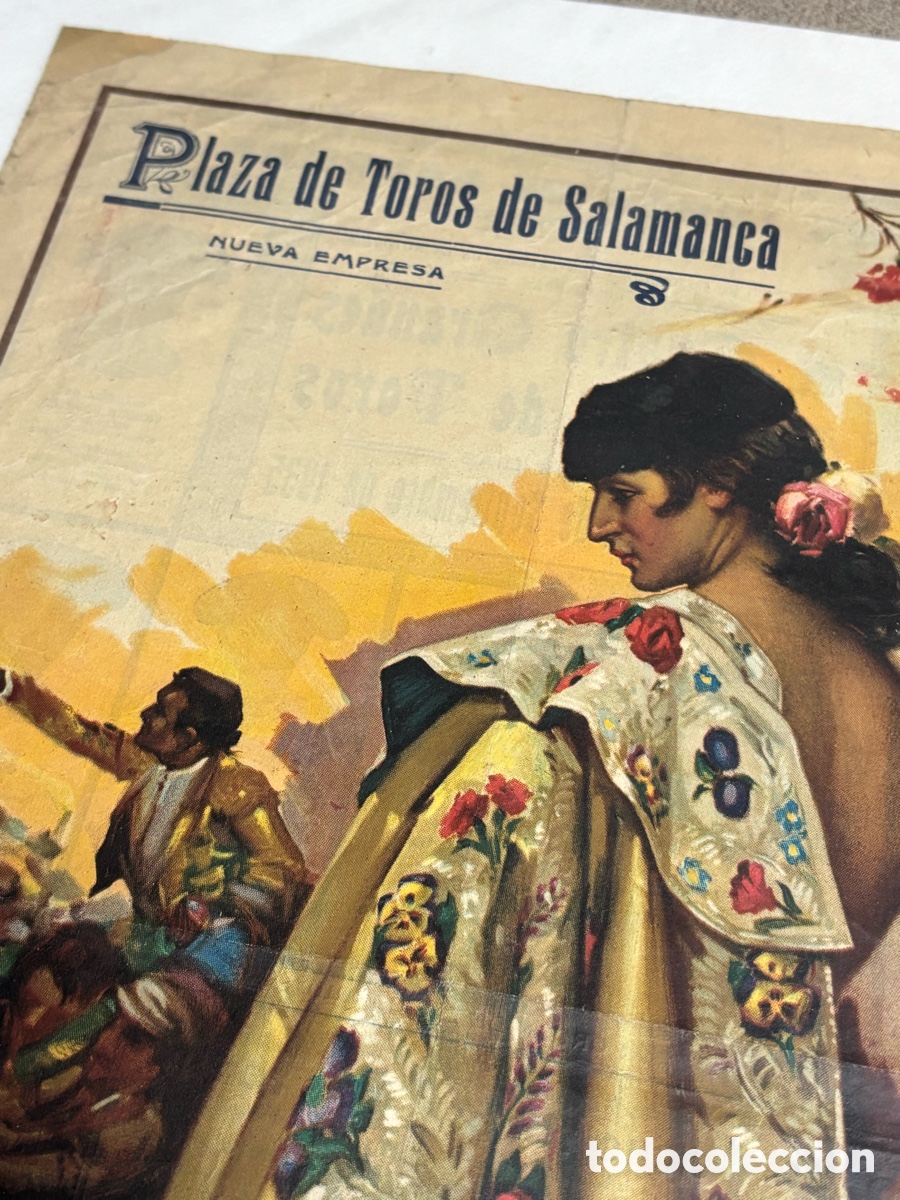 Cartazes Touros: CARTEL TOROS 1935. SALAMANCA, CUATRO GRANDES CORRIDAS. 43X28 CM APR&Oacute;X