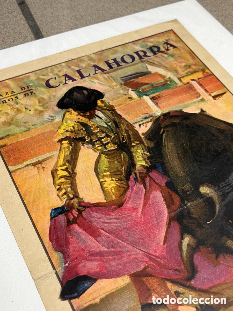 Carteles Toros: CARTEL TOROS CALAHORRA 1934. DOMINGO ORTEGA. 43X27 CM APR&Oacute;X