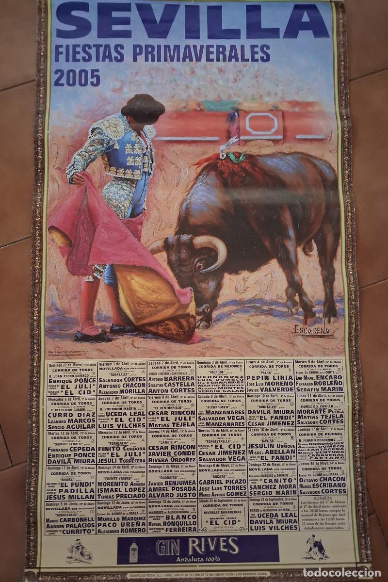 Carteles Toros: Cartel de toros. Sevilla. Fiestas Primaverales 2005.Veinte corridas, una de rejones,ocho novilladas