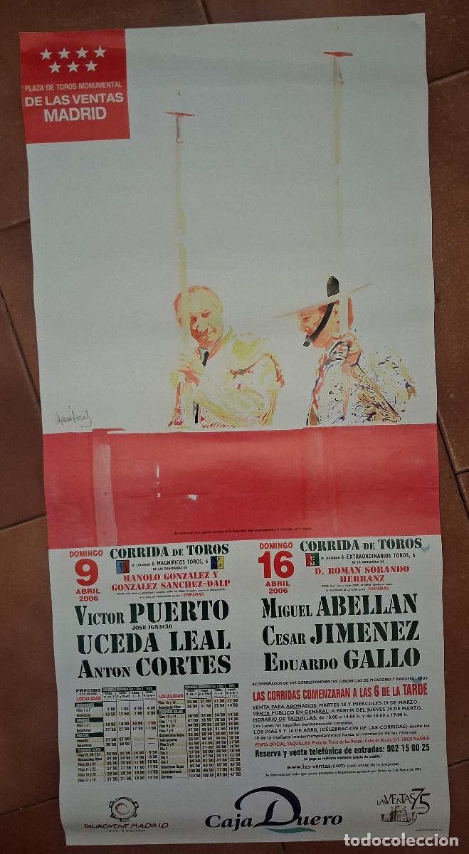 Carteles Toros: Cartel de toros. Madrid. 9 y 16 abril 2006. Dos corridas de toros.