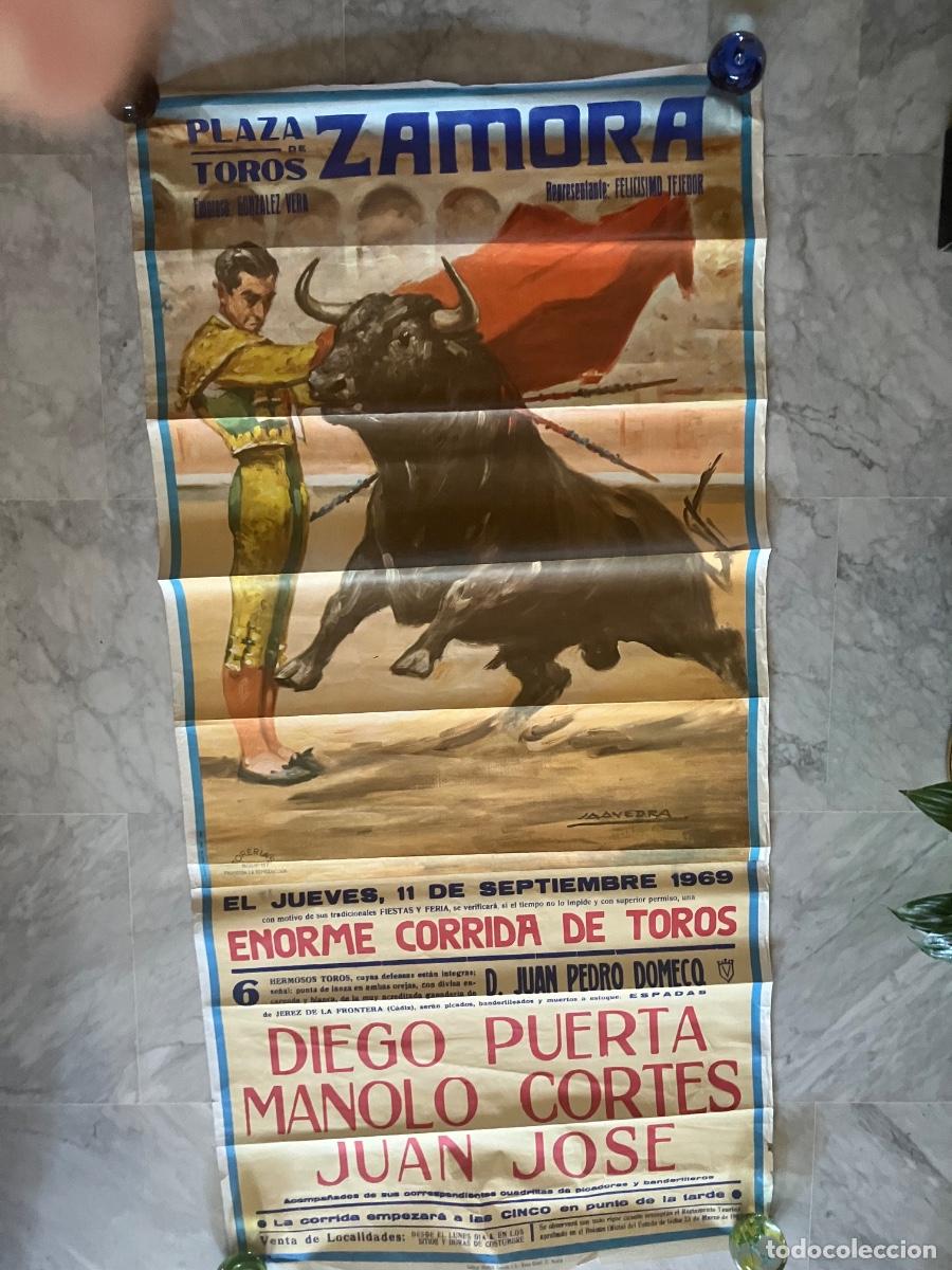 Carteles Toros: CARTEL, GRAN TAMA&Ntilde;O, PLAZA DE TOROS ZAMORA SEPTIEMBRE 1969.153x75