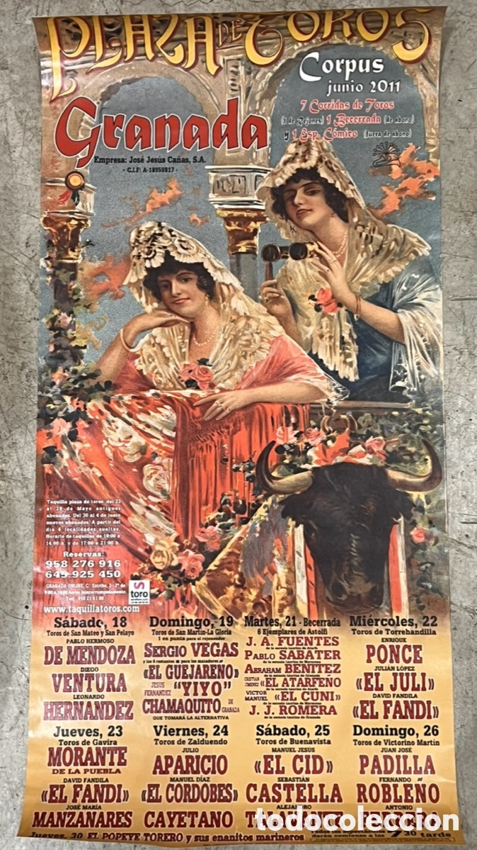 Carteles toros: Cartel de Toros. Corpus. Granada. 2011. - Foto 1