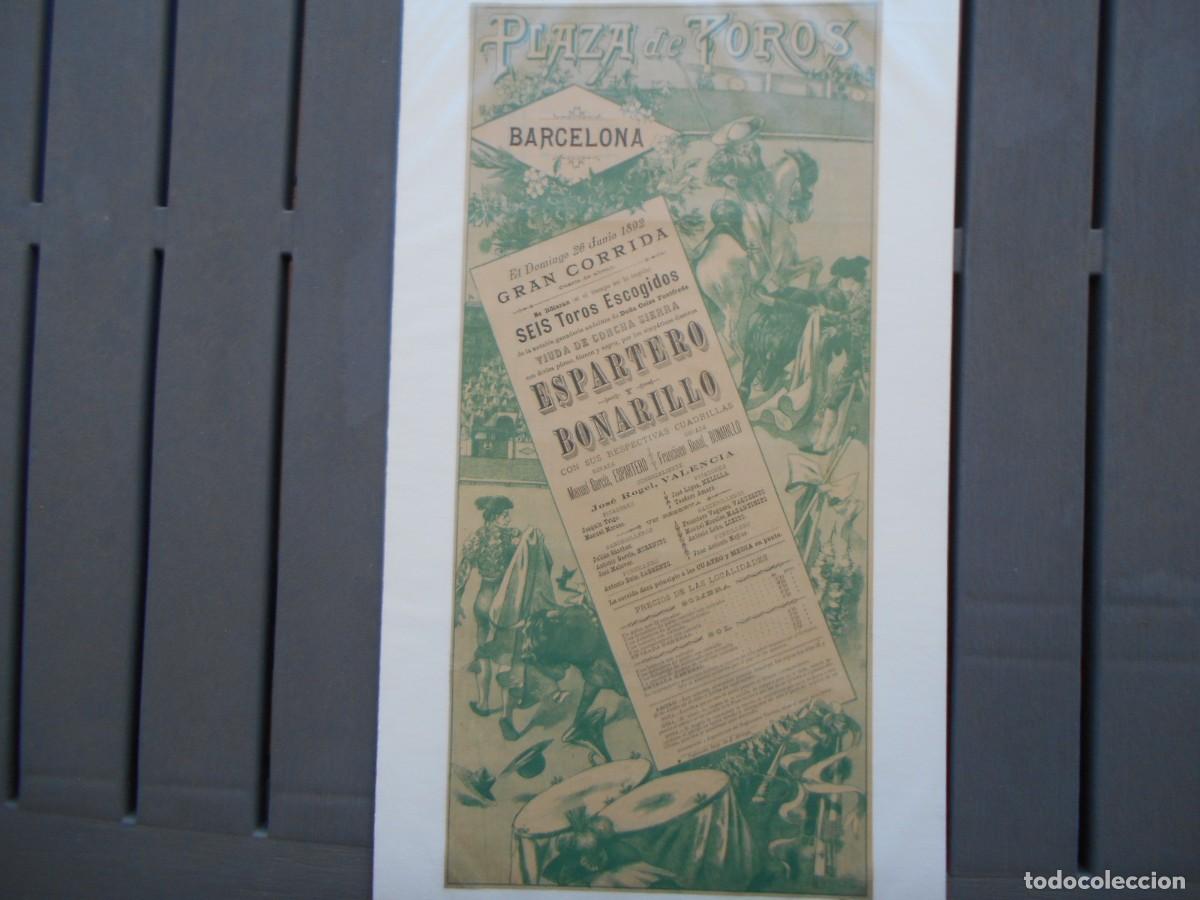 Affissi Tauromachia: CARTEL DE TOROS DE BARCELONA 1892
