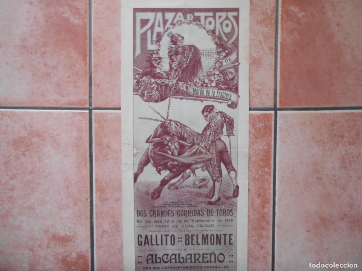 Carteles toros: CARTEL DE TOROS DE MORON DE LA FRONTERA 1915