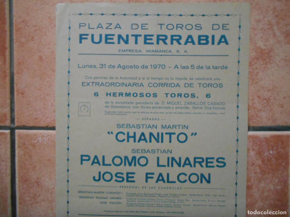 Carteles toros: CARTEL DE TOROS DE FUENTERRABIA 1970 - Foto 3