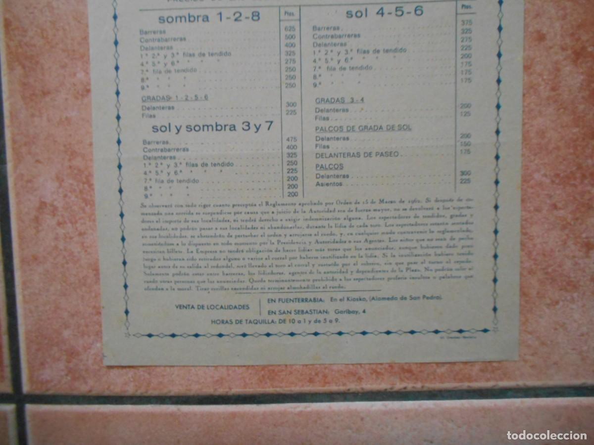 Carteles toros: CARTEL DE TOROS DE FUENTERRABIA 1970 - Foto 4
