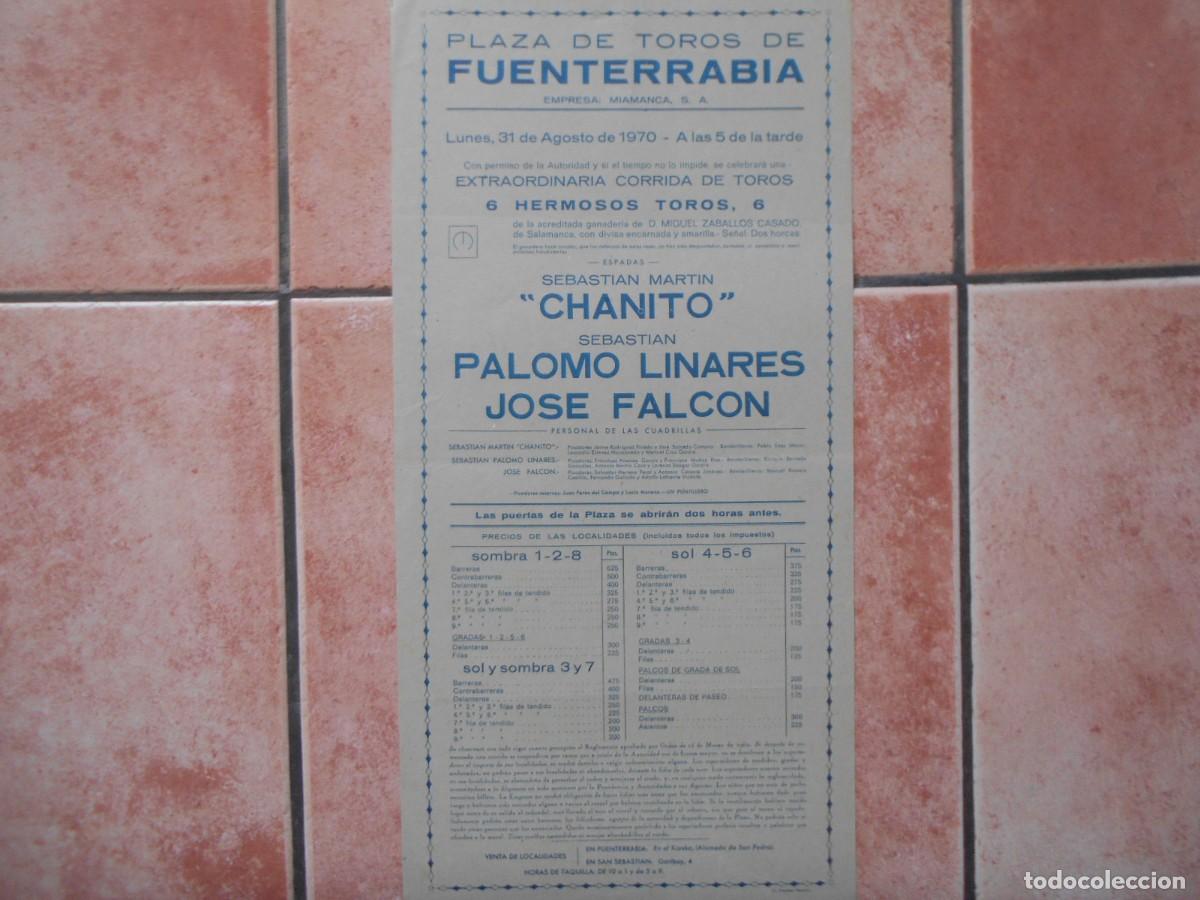 Carteles toros: CARTEL DE TOROS DE FUENTERRABIA 1970 - Foto 1