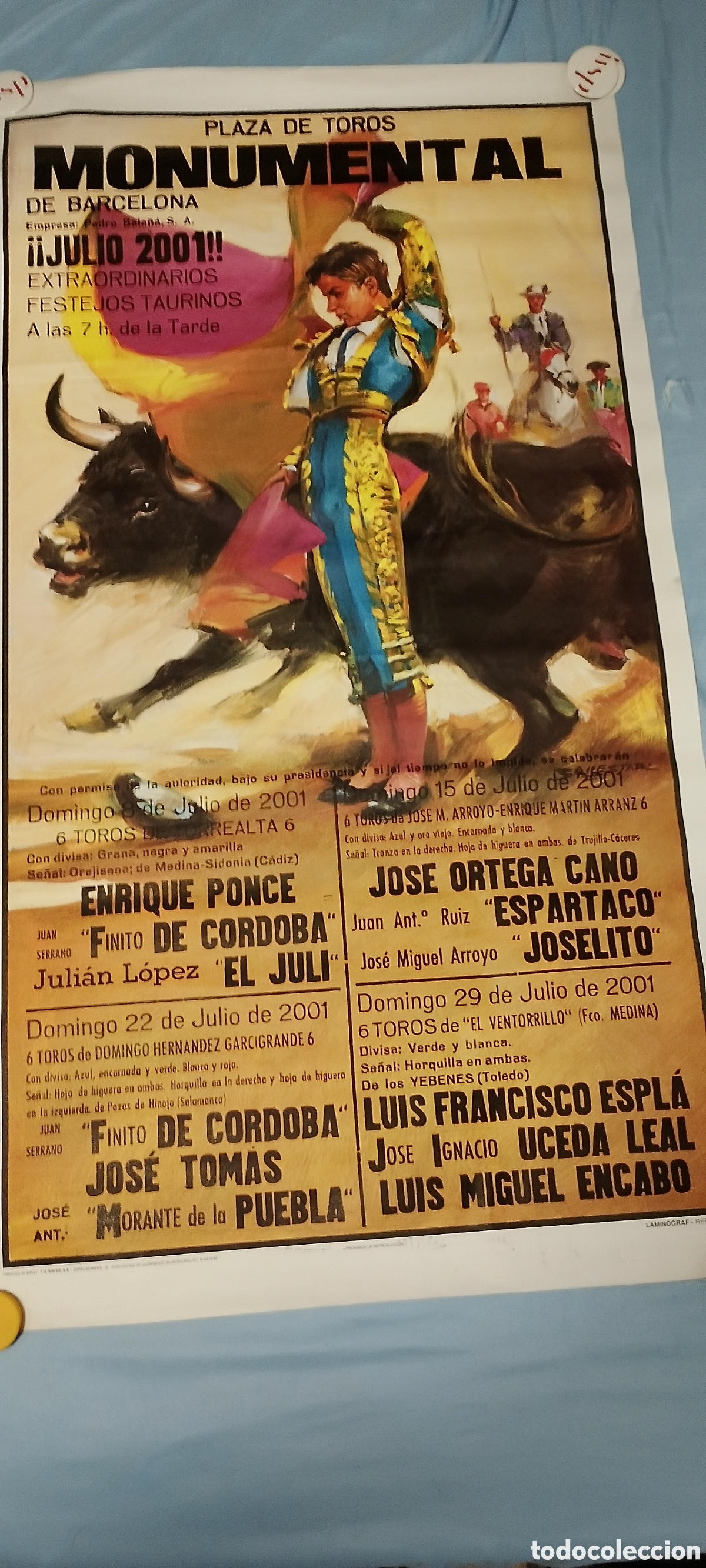 Carteles toros: Cartel de plaza de toros de la monumental