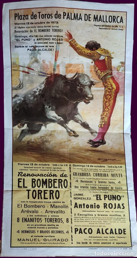 Carteles toros: CARTEL DE TOROS PALMA DE MALLORCA 12-10-1973