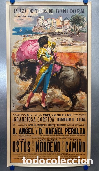 Carteles toros: Cartel inauguraci&oacute;n Plaza Toros Benidorm 1960