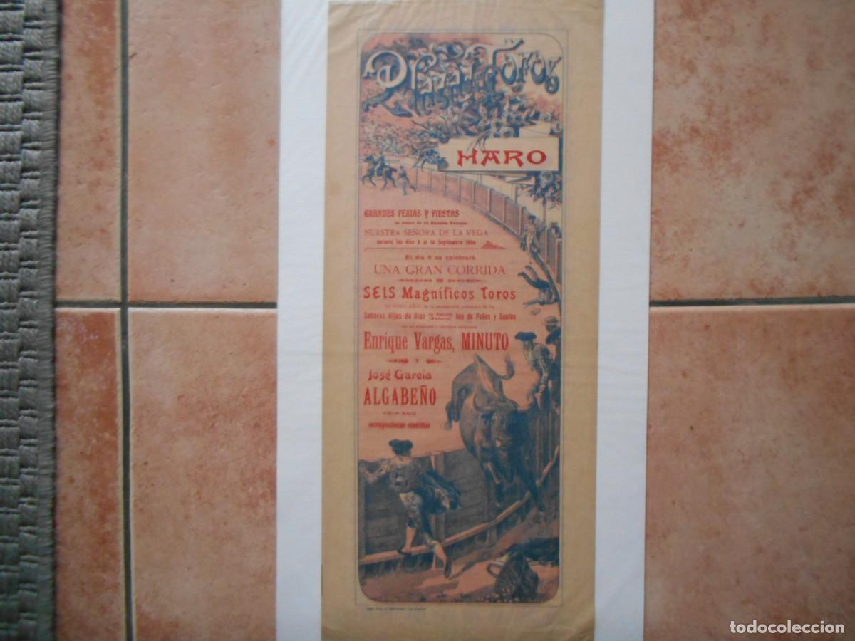 Carteles toros: CARTEL DE TOROS DE HARO 1906