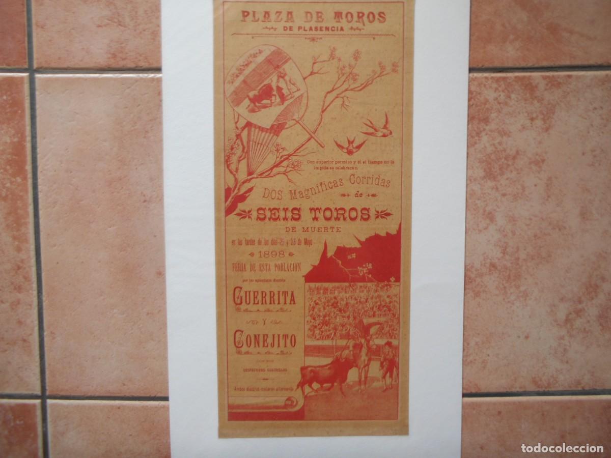 Carteles toros: CARTEL DE TOROS DE PLASENCIA 1898