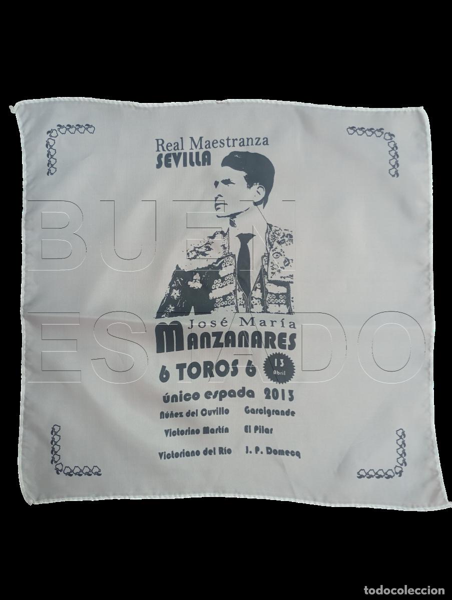 Carteles toros: CARTEL SEVILLA JOSE MARIA MANZANARES 13 ABRIL 2013 EN TELA 30X28 CMS C30