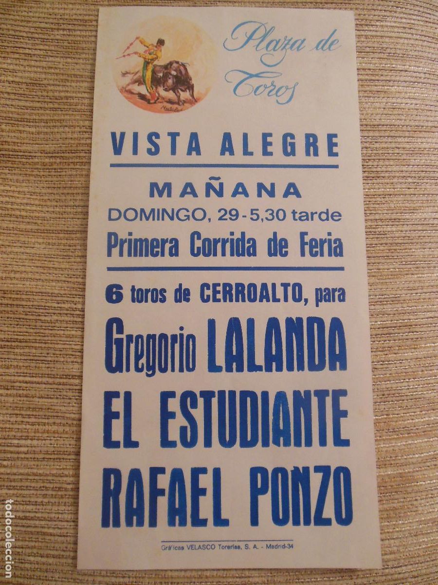 Carteles toros: 1980 ? CARTEL DE TOROS MADRID ANGEL MAJANO SALVADOR FARELO PEDRO SOMOLINOS - BERNARDINO JIMENEZ
