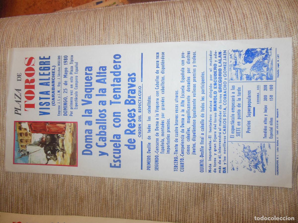 Carteles toros: 1980 CARTEL DE TOROS MADRID - DOMA A LA VAQUERA Y CABALLOS A LA ALTA ESCUELA CON TENTADERO DE RESES