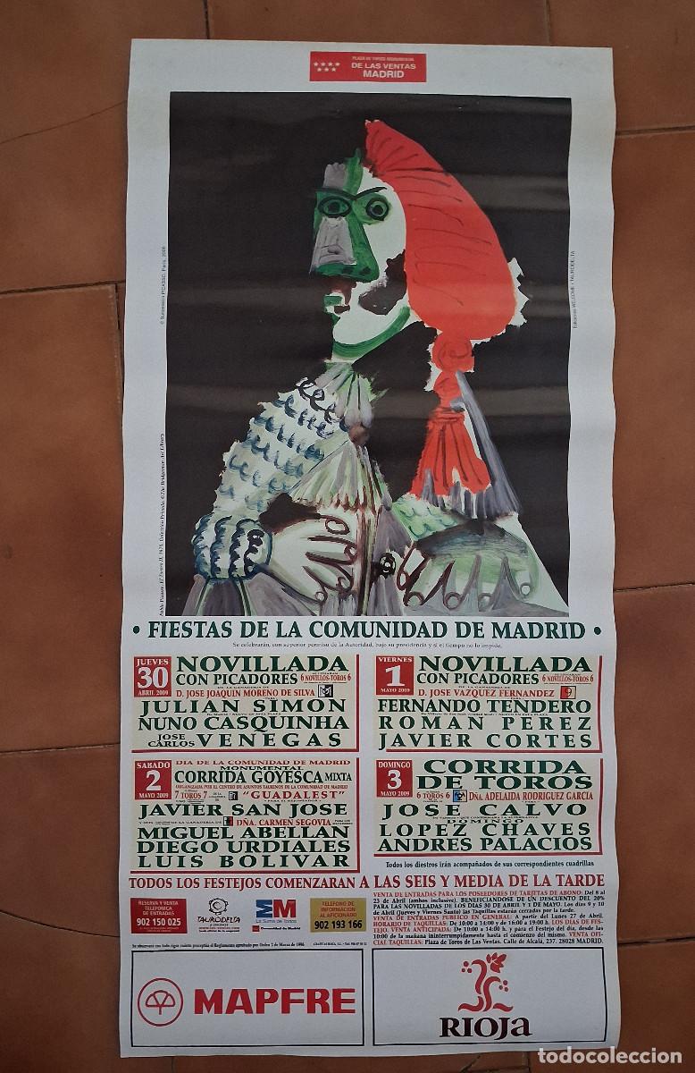 Carteles toros: Cartel de toros. Madrid. 30 abril a 3 mayo 2009. Dos novilladas, corrida y corrida goyesca.