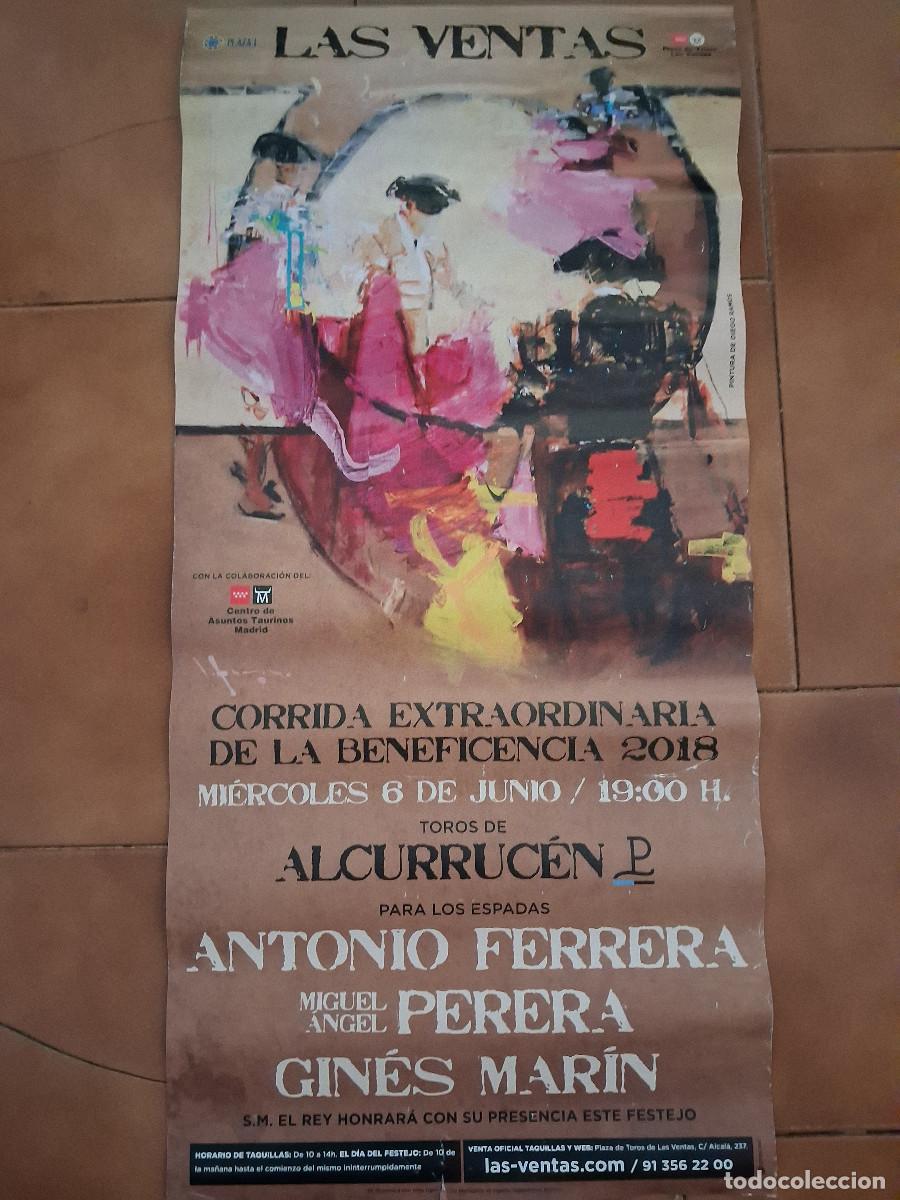 Carteles toros: Cartel de toros. Madrid. 6 junio 2018. Corrida de Beneficencia. Ferrera, Perera, Gin&eacute;s Mar&iacute;n.
