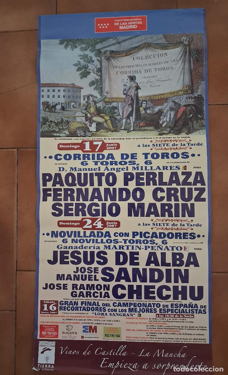 Carteles toros: Cartel de toros. Madrid. 17 y 24 junio 2007. Corrida y novillada.
