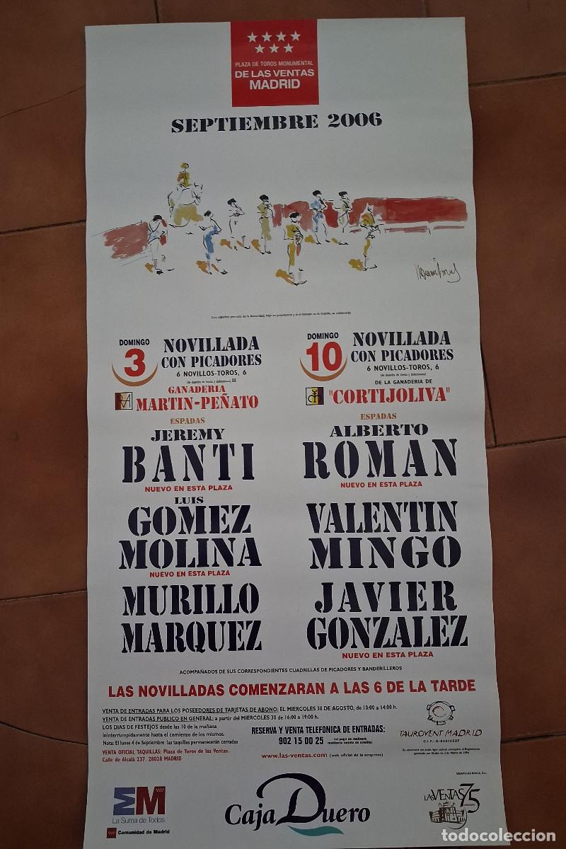 Carteles toros: Cartel de toros. Madrid. 3 y 10 septiembre 2006. Dos novilladas con picadores.