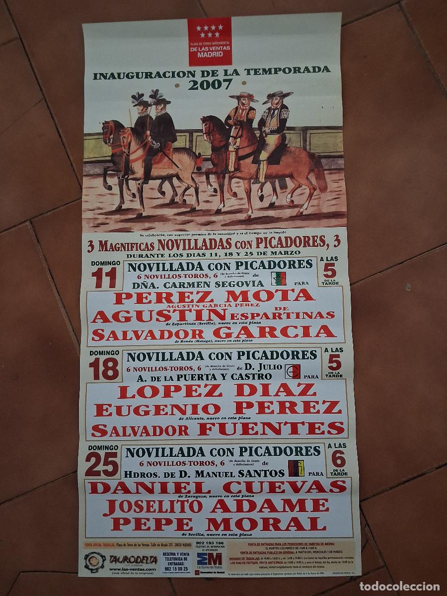 Carteles toros: Cartel de toros. Madrid. 11, 18 y 25 marzo 2007. Tres novilladas con picadores.
