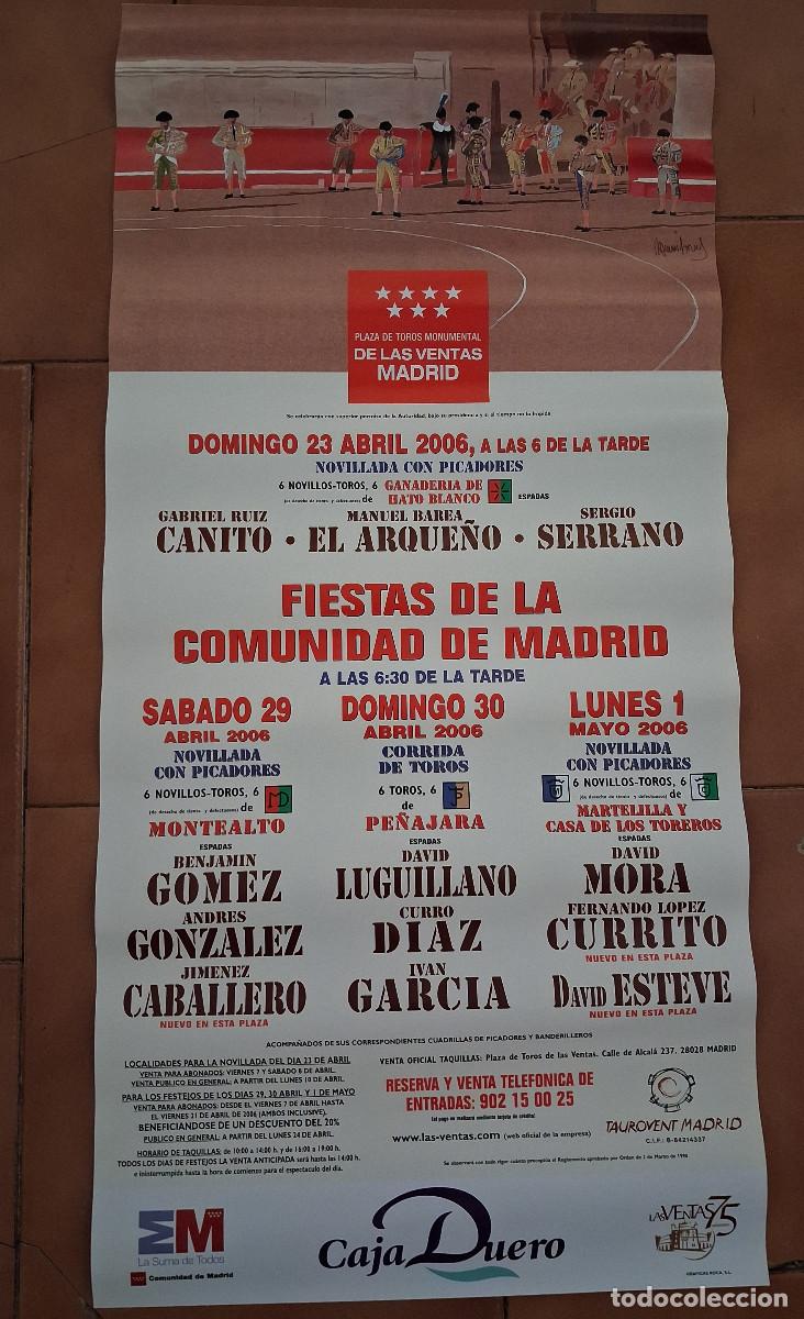 Carteles toros: Cartel de toros. Madrid. 23 abril a 1 mayo 2006. Tres novilladas y una corrida.